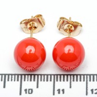 Сережки XUPING Gold "червоний" (Ø 0.9 см.) 515446 Сережки XUPING Gold "червоний" (Ø 0.9 см.) 515446