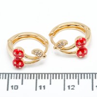 Сережки XUPING Gold "червоний" (Ø 1.5 х 0.7 см.) 515419 Сережки XUPING Gold "червоний" (Ø 1.5 х 0.7 см.) 515419