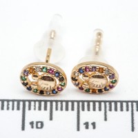 Сережки XUPING Gold "кольоровий" (Ø 0.9 х 0.7 см.) 515381 Сережки XUPING Gold "кольоровий" (Ø 0.9 х 0.7 см.) 515381