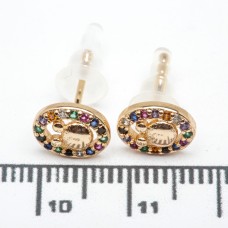 Сережки XUPING Gold "кольоровий" (Ø 0.9 х 0.7 см.) 515381