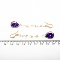Сережки XUPING Gold "фіолетовий" (д. 7.5 см.) 515350 Сережки XUPING Gold "фіолетовий" (д. 7.5 см.) 515350