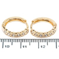 Сережки XUPING Gold "Ø 1.6 х 0.3 см." 515322 Сережки XUPING Gold "Ø 1.6 х 0.3 см." 515322