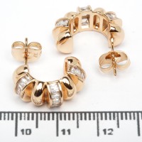 Сережки XUPING Gold (1.6 х 0.7 см.) 515216 Сережки XUPING Gold (1.6 х 0.7 см.) 515216