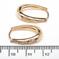 Сережки XUPING Gold (2 х 0.4 см.) 515215 Сережки XUPING Gold (2 х 0.4 см.) 515215
