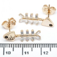 Сережки XUPING Gold (2 х 0.7 см.) 515144 Сережки XUPING Gold (2 х 0.7 см.) 515144