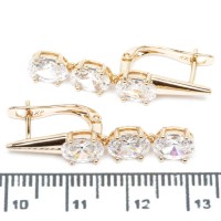 Сережки XUPING Gold (3.3 х 0.6 см.) 515142 Сережки XUPING Gold (3.3 х 0.6 см.) 515142
