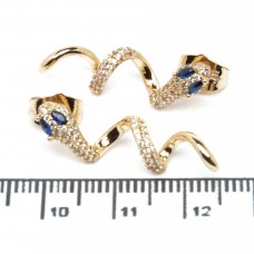 Сережки XUPING Gold "синій" 515057