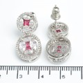 Сережки XUPING Silver "розовий" 511539