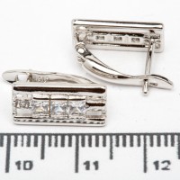 Сережки XUPING Silver (1.4 х 0.6 см.) 206731 Сережки XUPING Silver (1.4 х 0.6 см.) 206731
