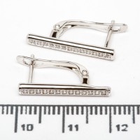 Сережки XUPING Silver (2 х 0.25 см.) 206727 Сережки XUPING Silver (2 х 0.25 см.) 206727