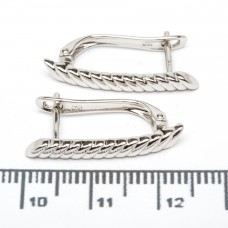 Сережки XUPING Silver (2.5 х 0.3 см.) 206674 Сережки XUPING Silver (2.5 х 0.3 см.) 206674