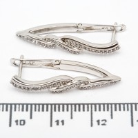 Сережки XUPING Silver (2.8 х 0.4 см.) 206673 Сережки XUPING Silver (2.8 х 0.4 см.) 206673