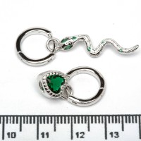 Сережки XUPING Silver "зелений" 206657 Сережки XUPING Silver "зелений" 206657