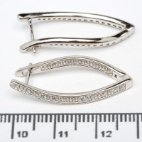 Сережки XUPING Silver (3 х 0.3 см.) 206628 Сережки XUPING Silver (3 х 0.3 см.) 206628