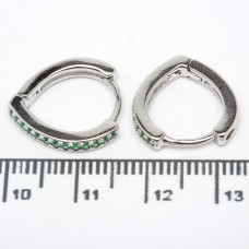 Сережки XUPING Silver "зелений" (1.6 х 0.2 см.) 206626 Сережки XUPING Silver "зелений" (1.6 х 0.2 см.) 206626