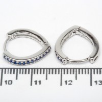 Сережки XUPING Silver "синій" (1.6 х 0.2 см.) 206625 Сережки XUPING Silver "синій" (1.6 х 0.2 см.) 206625