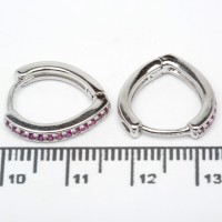 Сережки XUPING Silver "малинові" (1.6 х 0.2 см.) 206624 Сережки XUPING Silver "малинові" (1.6 х 0.2 см.) 206624