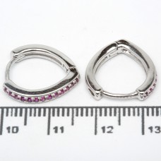 Сережки XUPING Silver "малинові" (1.6 х 0.2 см.) 206624 Сережки XUPING Silver "малинові" (1.6 х 0.2 см.) 206624