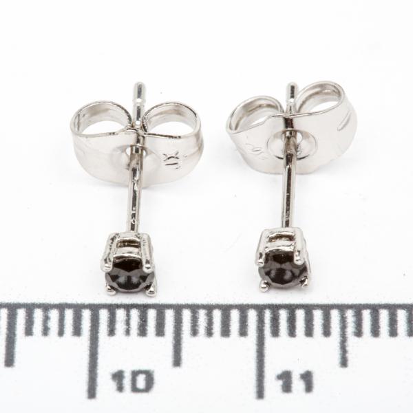 Сережки XUPING Silver "чорний" (Ø 0.3 см.) 206709