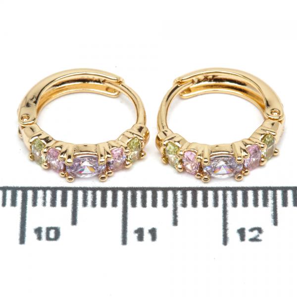 Сережки XUPING Gold (кольоровий світлий) "Ø 1.3 х 0.3 см." 515335