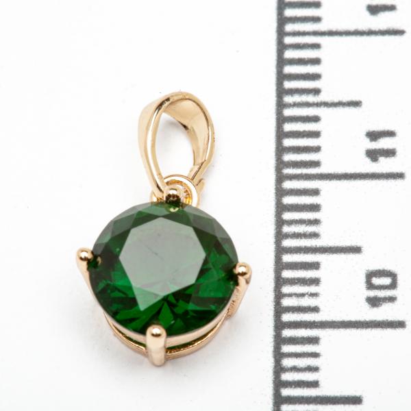 Кулони XUPING Gold "зелений" (Ø 0.9 см.) 515467